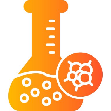 Kimya şişesi. Web simgesi basit tasarım 