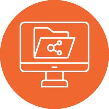 Dosya paylaşım simgesi, vektör illüstrasyonu