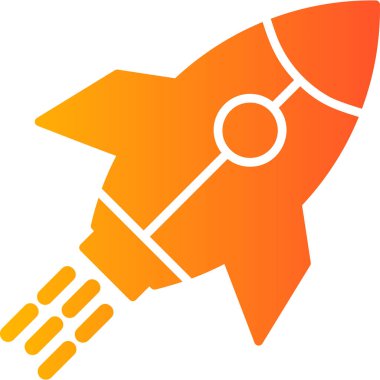 roket ikonu vektör illüstrasyonu