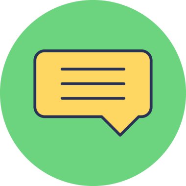 Konuş. Web simgesi basit illüstrasyon