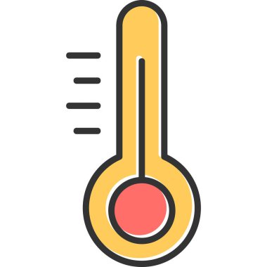 termometre simgesi vektör illüstrasyonu 