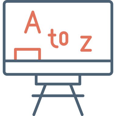 Beyaz tahta modern simge, vektör illüstrasyonu