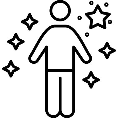 ayakta duran adam simgesi, web simgesi illüstrasyonu, kutlama