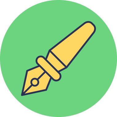 Dolma kalem simgesi, modern tasarım illüstrasyonu