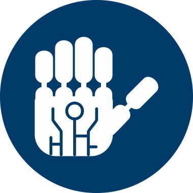 Robotik El simgesi. vektör illüstrasyonu 