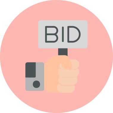 Teklif simgesi vektörü, düz tasarım sembolü 