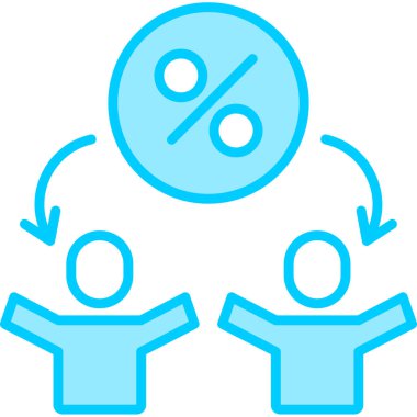 Komisyon modern simge vektör illüstrasyonu