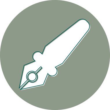 Dolma kalem simgesi, modern tasarım illüstrasyonu