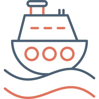 Gemi simgesi vektör illüstrasyonu