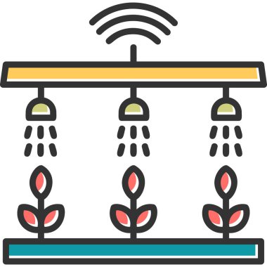 Akıllı çiftlik modern simgesi, vektör illüstrasyonu 