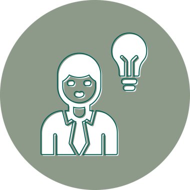 Fikir modern simgesi, vektör illüstrasyonu