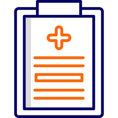 Tıbbi kayıt simgesi, modern tasarım illüstrasyonu