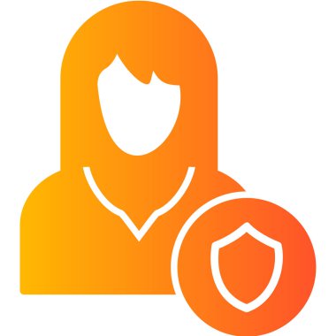 Koruma çizgisi simgesi, vektör illüstrasyonu