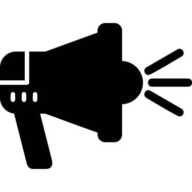 Megafon. Web simgesi basit illüstrasyon