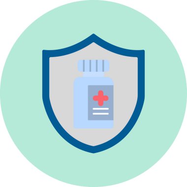 Koruma çizgisi simgesi, vektör illüstrasyonu