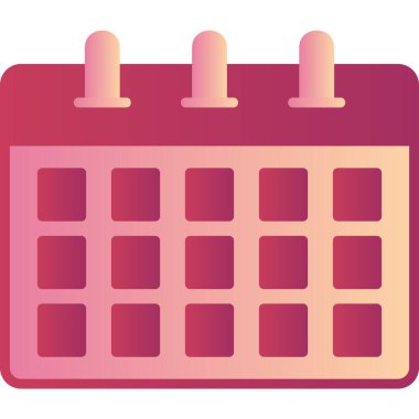 Takvim simgesi, vektör illüstrasyonu basit tasarım