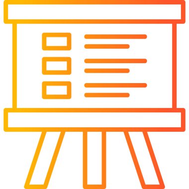 Üniversite Sunum vektörü illüstrasyon web simgesi