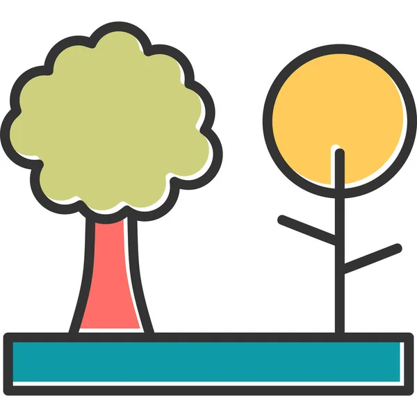 Árvore Ícone Moderno Ilustração Vetorial —  Vetores de Stock