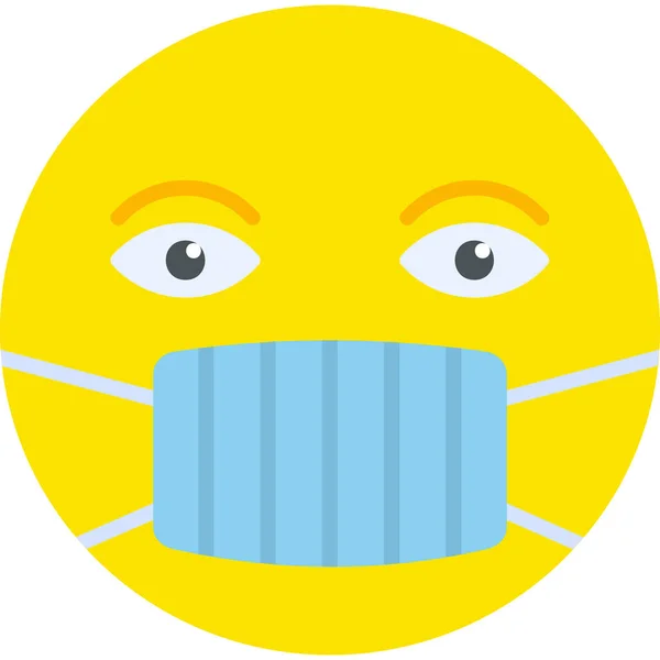 Máscara Facial Ilustración Simple — Vector de stock