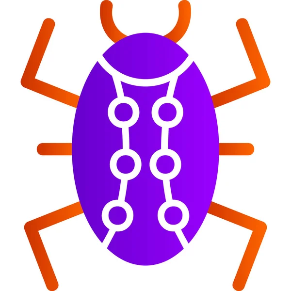 Bug Icono Moderno Ilustración Vectorial — Vector de stock