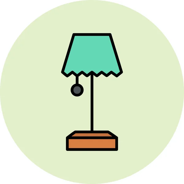 Icône Lampe Table Illustration Vectorielle Design Simple — Image vectorielle