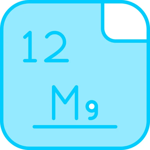 Magnesium Een Scheikundig Element Met Het Symbool Atoomnummer Het Een — Stockvector