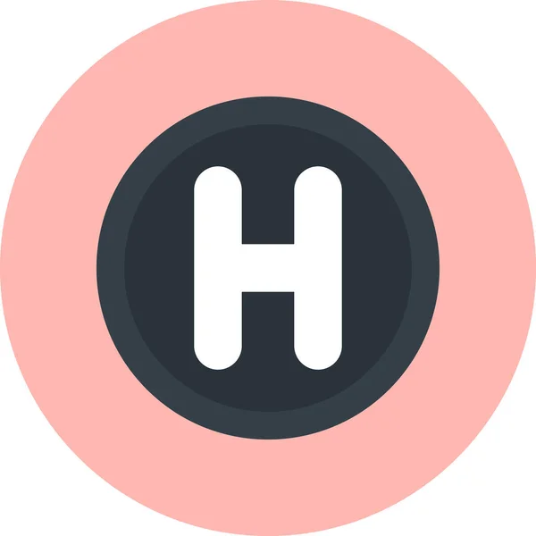 Heliport Moderne Icon Vektor Illustration — Stockvektor