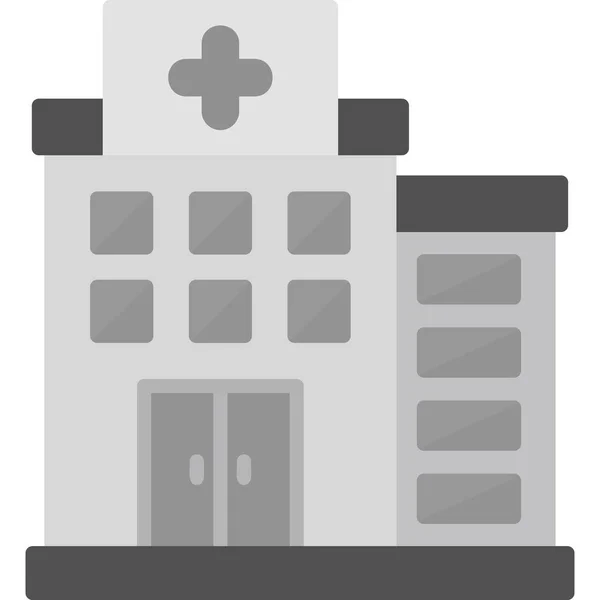 Hospital Icono Web Diseño Simple — Vector de stock