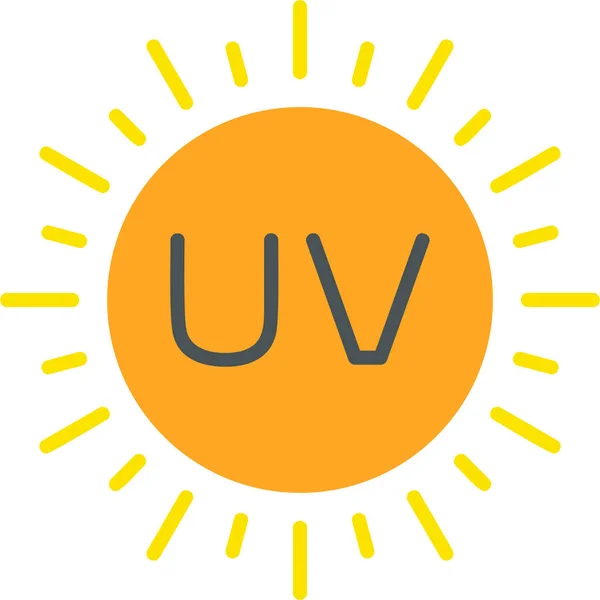 Иконка Солнца Ультрафиолетового Вектора — стоковый вектор