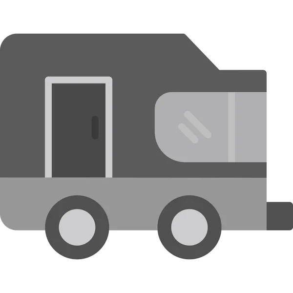 Caravana Remolque Icono Web Ilustración Simple — Archivo Imágenes Vectoriales