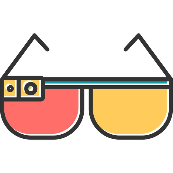 Gafas Inteligentes Ilustración Vector Sobre Fondo Blanco — Archivo Imágenes Vectoriales