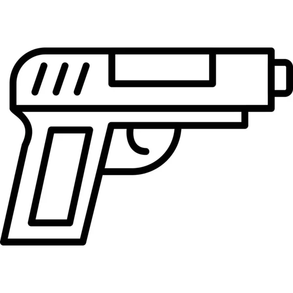 Gun Web Symbol Einfache Illustration — Stockvektor