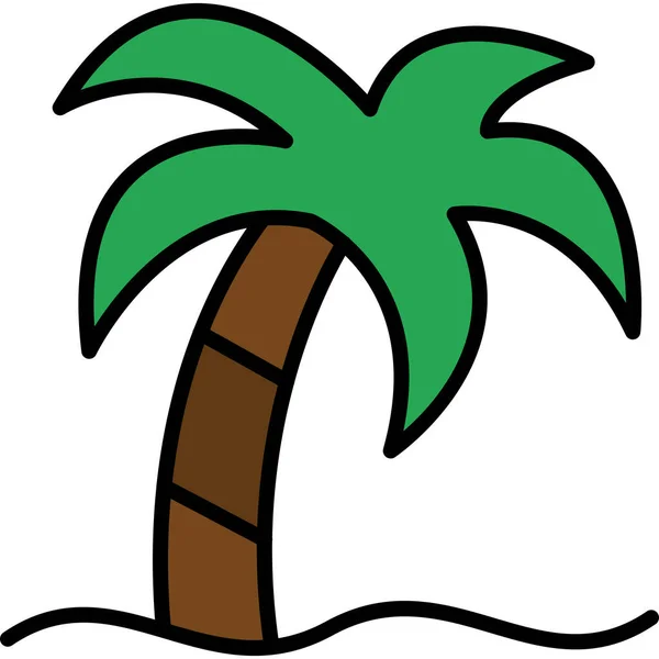 Palm Tree Web Icon Simple Illustration — Stock Vector