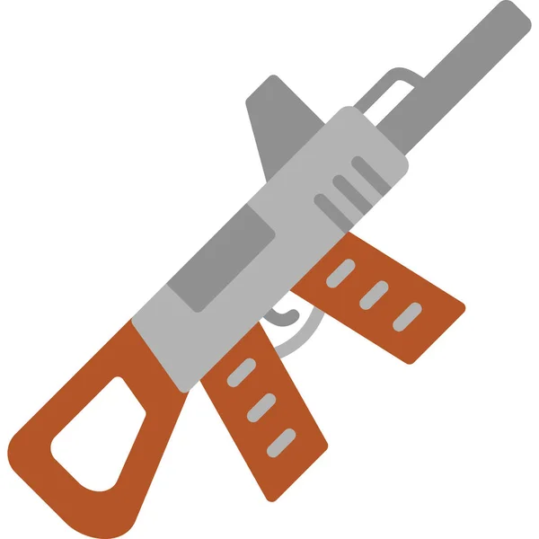 Machine Gun Icoon Web Eenvoudige Pictogram Illustratie — Stockvector