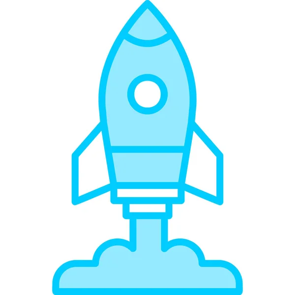 Start Rakete Symbol Einfache Illustration — Stockvektor