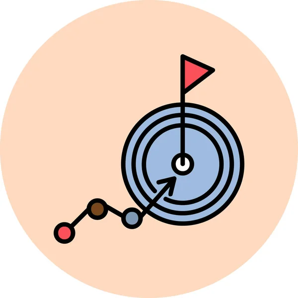 Στόχος Λογότυπο Χρήστη Απλό Εικονίδιο Για Την Ιστοσελίδα — Διανυσματικό Αρχείο