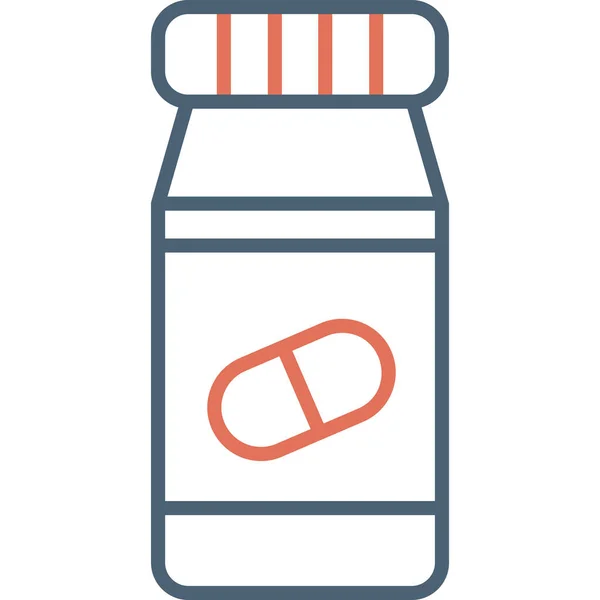 Pills Bottle Modern Vector Icon Illustration — 스톡 벡터