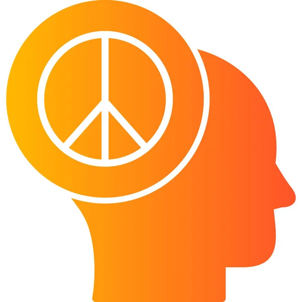 Peace Mind Modern Icoon Vectorillustratie — Stockvector
