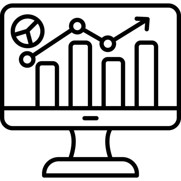 Graph Analytics Web Symbol Einfache Illustration — Stockvektor