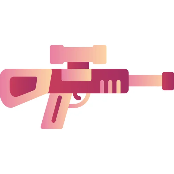 Francotirador Pistola Icono Web Simple Icono Ilustración — Vector de stock