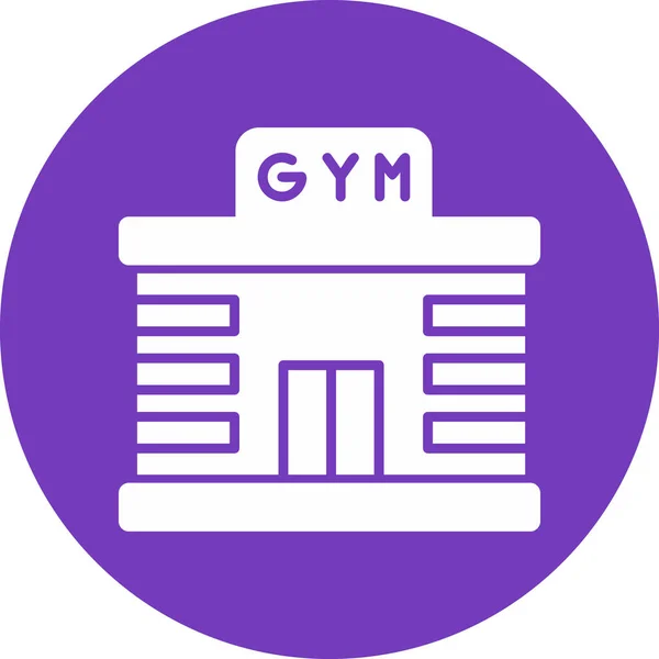 Gimnasio Icono Moderno Vector Ilustración — Vector de stock