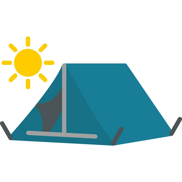 沙漠帐篷现代图标 矢量图解 — 图库矢量图片