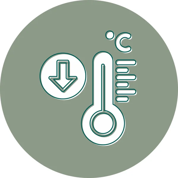 Illustrazione Vettoriale Icona Termometro — Vettoriale Stock