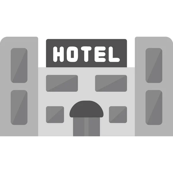 Hotel Modern Icon Vector Illustration —  Vetores de Stock