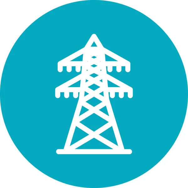 Іконка Електричної Вежі Векторний Дизайн Ілюстрації — стоковий вектор