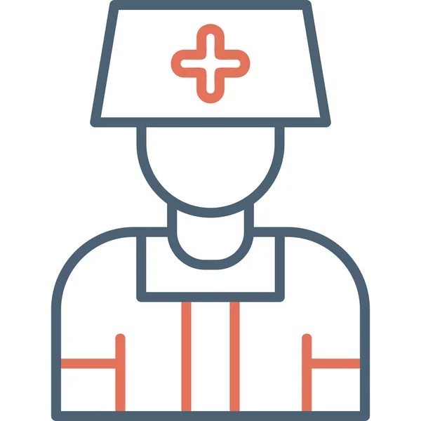 Verpleegkundige Icoon Vector Illustratie — Stockvector