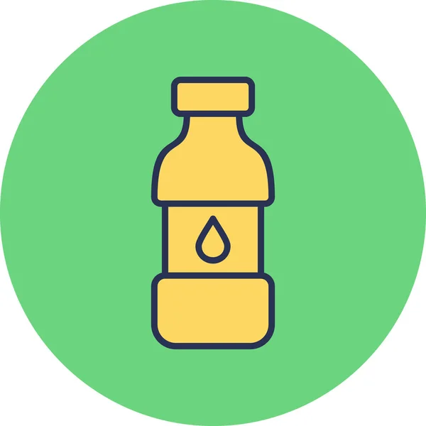 Water Bottle Beverage Graphic Illustration — Stock Vector