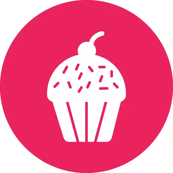 Cupcake Sweet Pastry Food 그래픽 — 스톡 벡터