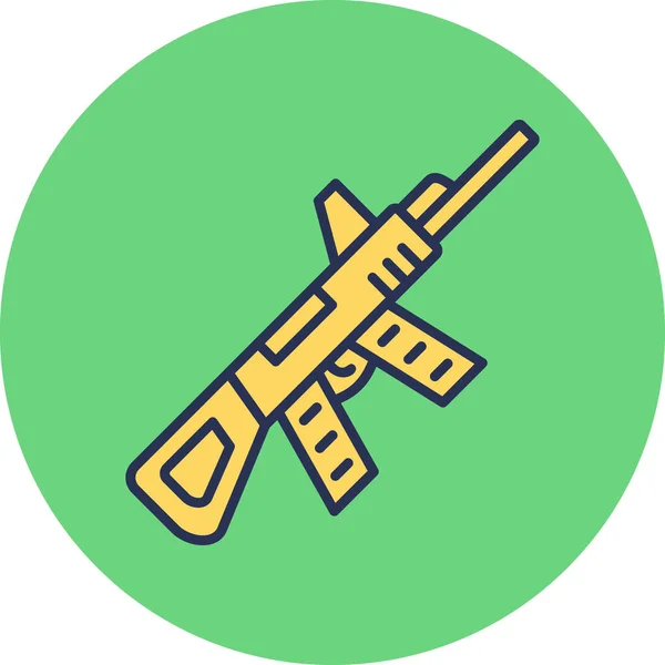 Maschinengewehr Ikone Web Einfache Ikone Illustration — Stockvektor