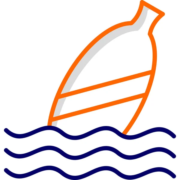 Boat Web Icon Simple Illustration — Stock Vector